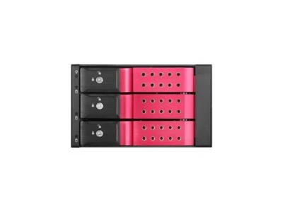 iStarUSA BPN-DE230HD-RED Trayless 2 x 5.25" to 3 x 3.5" 12Gb/s HDD Hot-swap Rack - Image 1 of 4