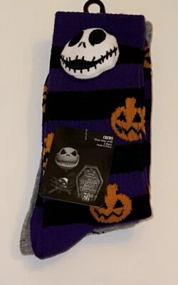 Disney The Nightmare Before Christmas Jack 3D Plush Crew Socks Tim Burton - Image 1 of 2