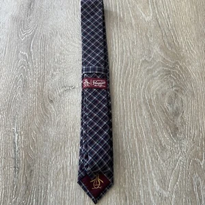NEW- Mens Penguin by Munsingwear Neck Tie Cotton Plaid - Picture 1 of 6