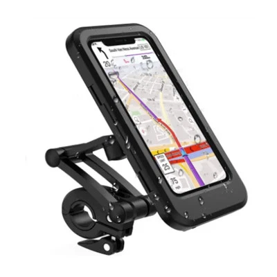 PORTA CELLULARE SUPPORTO PER MOTO BICI UNIVERSALE SMARTPHONE Dim. Interne 8x17cm - Immagine 1 di 4