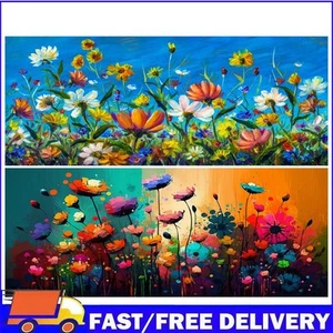 5D DIY Full Round Drill Diamond Painting Flower Kit Home Decor Art Craft100x40cm - Afbeelding 1 van 18