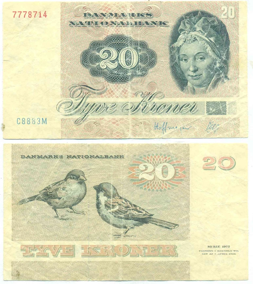 DENMARK NOTE 20 KRONOR 1988 P 49h - Image 1 of 1