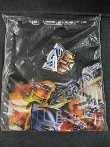 Vintage 90s TRANSFORMERS Single Stitched T Shirt CHANGES Tag Black XL - Bild 1 von 8