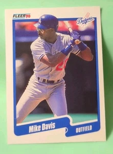 Fleer 1990 - Mike Davis #391 - Los Angeles Dodgers - Imagen 1 de 2