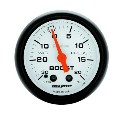 Auto Meter 2-1/16in Phantom Boost / Vacuum Gauge - Image 1 of 3