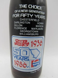 PEPSI-COLA 50th ANNIV Bottle - Myrtle Beach, South Carolina 1936-1986 - Picture 1 of 5