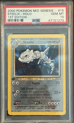Steelix 1st Edition Holo #15/111 - 2000 Pokemon Neo Genesis - Gem Mint PSA 10 - Image 1 of 2