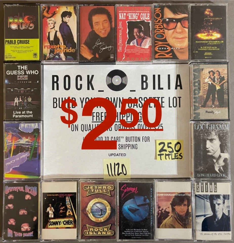 $2.50 CLEARANCE BUY 10 GET FREE SHIPPING BUILD MAKE YOUR OWN LOT CASSETTE TAPES - Image 1 of 4