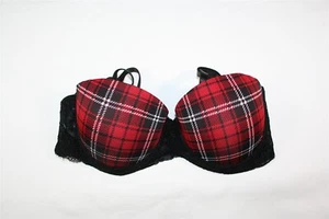 Sujetador con correa convertible push up ribete de encaje 24A30 Rene Rofe B22834 36B a cuadros - Imagen 1 de 2