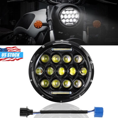 7"inch LED Headlight Projector DRL For Honda CB400 Hondamatic CB400F Super Sport - Image 1 of 4