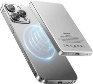 Banco de alimentación para Magsafe 5000Mah magnético 20W ultra delgado inalámbrico para iPhone 16  - Imagen 1 de 12