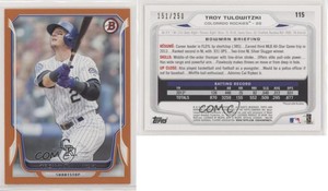 2014 Bowman Orange /250 Troy Tulowitzki #115