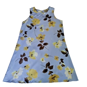 Vestido de cambio vintage Timeless Tickets para mujer grande azul floral sin mangas línea A - Imagen 1 de 14
