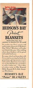 1936 Hudson Bay Point Blanket Print Ad - Picture 1 of 1