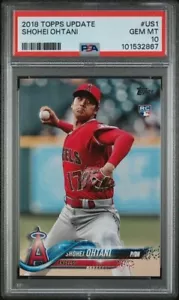 Camiseta deportiva roja de lanzamiento Shohei Ohtani 2018 Topps Update #US1 PSA 10 RC gema como nueva 💎💎 - Imagen 1 de 2