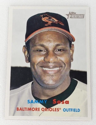 2006 Topps Heritage Baseball Sammy Sosa #60 Baltimore Orioles  MLB Cubs - Image 1 of 2