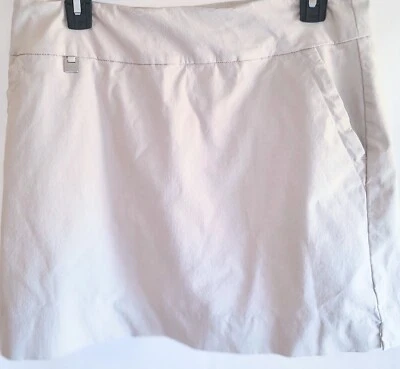 Peck & Peck Petite Womens 12P Stretch Waist Casual Skort Beige - Image 1 of 4