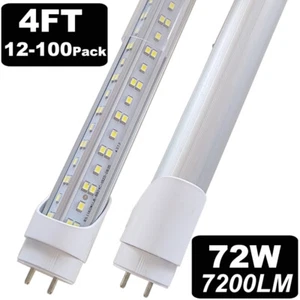 T8 4FT LED Tube Light Bulb 72W G13 Bi-Pin T8 4 Foot LED Shop Lights 48" 12-100PC - Picture 1 of 11