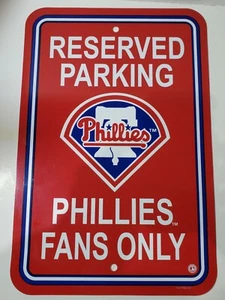 Philadelphia Phillies Parcheggio Riservato Phillies Solo Tifosi Insegna Ufficiale MLB Nuovo  - Foto 1 di 3