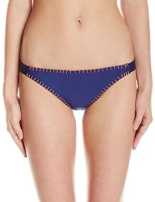Espléndida parte inferior de bikini para mujer puntada lisa lengüeta lateral, azul marino, talla S Foto 1 de 2