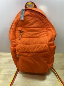 Sondra Roberts Squared Nylon Backpack Orange Srb2-5445 - Picture 1 of 8