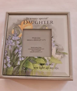 Photo frame To A Very Special Daughter by Helen Exley of London glass - Picture 1 of 5