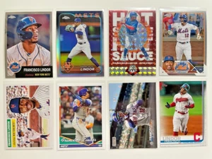 FRANCISCO LINDOR Lot 8 Cards Refractor Prizm Topps Chrome Platinum 137 HS2 Mets - Picture 1 of 2