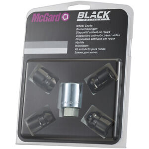 Black McGard 12x1.5 Lock Nuts for Mazda Premacy 99-05 on Original Wheels
