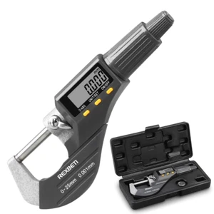 Digital Micrometer, Professional Inch/Metric Measuring Tools 0.00005"/0.001 Mm R - Picture 1 of 6