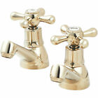 Keiss Basin Pillar Taps -   Turn - Gold - Suitable for High & Low Pr/Systems