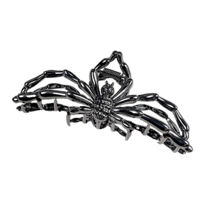 Haarklammer Clips Haarspange Damen Spinne Form Groß Gothic Metal Head Zubehör - Picture 1 of 14