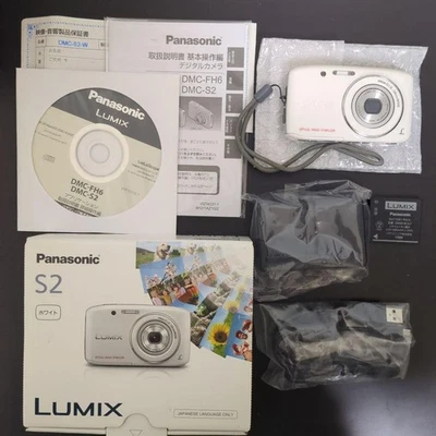 Panasonic DMC-S2 Digital Camera White Compact Tested Accessories Included - Изображение 1 из 4