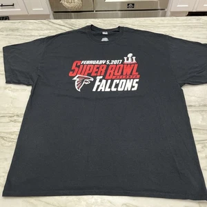 Superbowl LI T-Shirt 2017 Atlanta Falcons NFC CHAMPS ROSTER XXL/ NFL Sports/NWOT - Picture 1 of 7