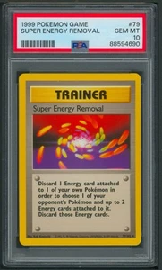 Pokemon Base Set Super Energy Removal 79/102 PSA 10 - Picture 1 of 2