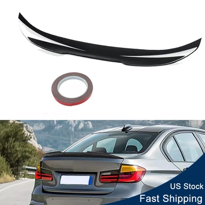 For 2012-2018 BMW F30 & F80 M3 Glossy Black PSM Style Rear Trunk Spoiler Lip NEW - Изображение 1 из 4