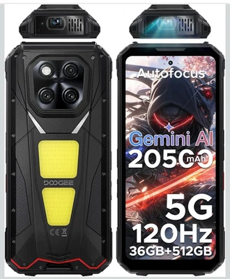 DOOGEE V MAX PLAY 5G Proyector Teléfono Resistente Android Móvil Camping Luz Desbloqueo Foto 1 de 4