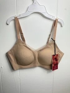 Honey Love CrossOver Wireless Bra Sand Size Large - Picture 1 of 2