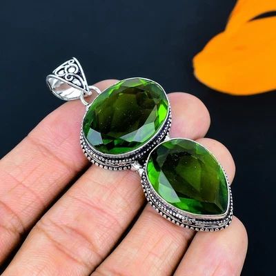 Colgante de joyería de plata esterlina 925 hecho a mano de piedras preciosas ... - Imagen 1 de 4