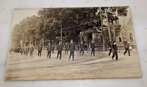 Antike um 1907 RPPC Echt Foto Postkarte Cortland NY Fire Company Parade - Bild 1 von 5