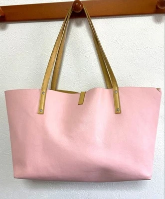 Tiffany Японии ограниченного двусторонний вишневый цветок розовый бежевый кожаная сумка с короткими ручками - Изображение 1 из 4