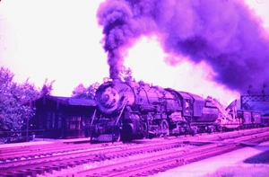 DUPLICATE SLIDE BALTIMORE & OHIO 2-10-2 #6189 STOOPS FERRY, PA 6. JUNI 1953 - Bild 1 von 1