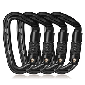 25KN Auto Locking Carabiner - UIAA Certified Heavy Duty Climbing Carabiners f... - Picture 1 of 6