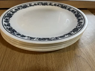 Lot Of 8 Old Town Blue Corelle Dinner Plates - Image 1 of 4