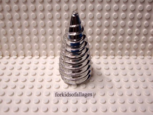 Lego Spiral Cone Chrome Silver Drill #71612cx1 Rock Raiders 4940, 4970 - Picture 1 of 3