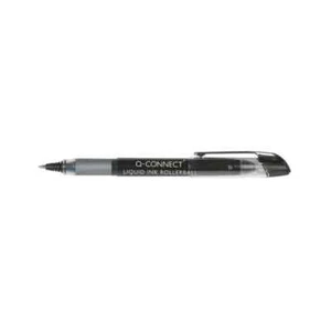 Q-Connect Liquid Ink Rollerball Pen Fine Black (Pack of 10) KF50139 - Picture 1 of 2