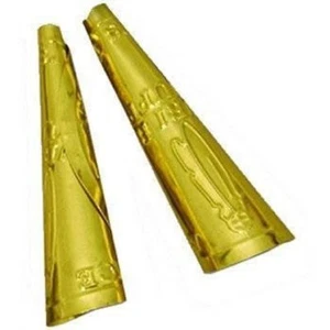 Kinder Jingle Kleid 1 3/4" Zapfen Ureinwohner Stamm Handwerk Pow Wow Regalia Dose Gold - Bild 1 von 4