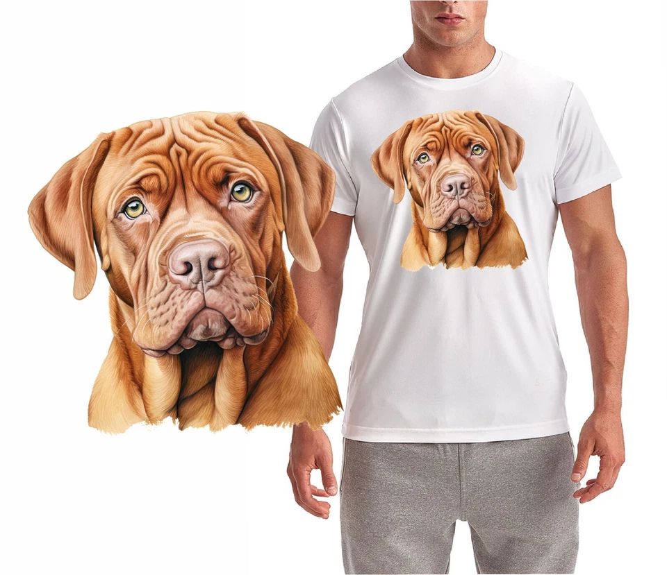 Doguede Bordeaux Breed Quality Wicking T 恤/狗品种 T 恤 — 第 1/1 张图片