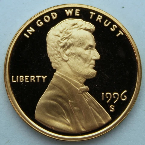 1996-S Proof Lincoln Cent Cover