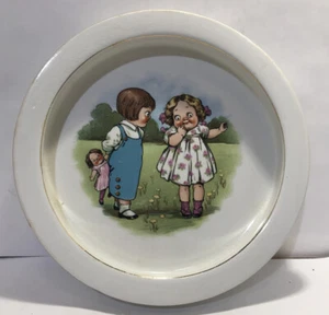 Vintage Buffalo Pottery Campbell Suppe Kinder Schüssel Keramik um 1915 SCHÖN! (B) - Bild 1 von 9