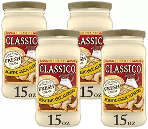 Classico Roasted Garlic Alfredo Pasta Sauce (15 oz Jar) (Pack of 4) - Picture 1 of 8